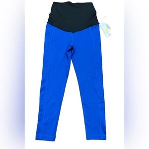 Z By Zella Maternity Leggings Blue Black Size Small Activewear Comfort Yoga NWT